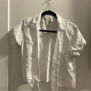 Abercrombie & Fitch White Tie up shirt